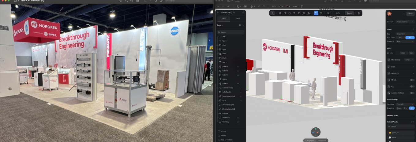 tradeshow booth and 3D rendering software