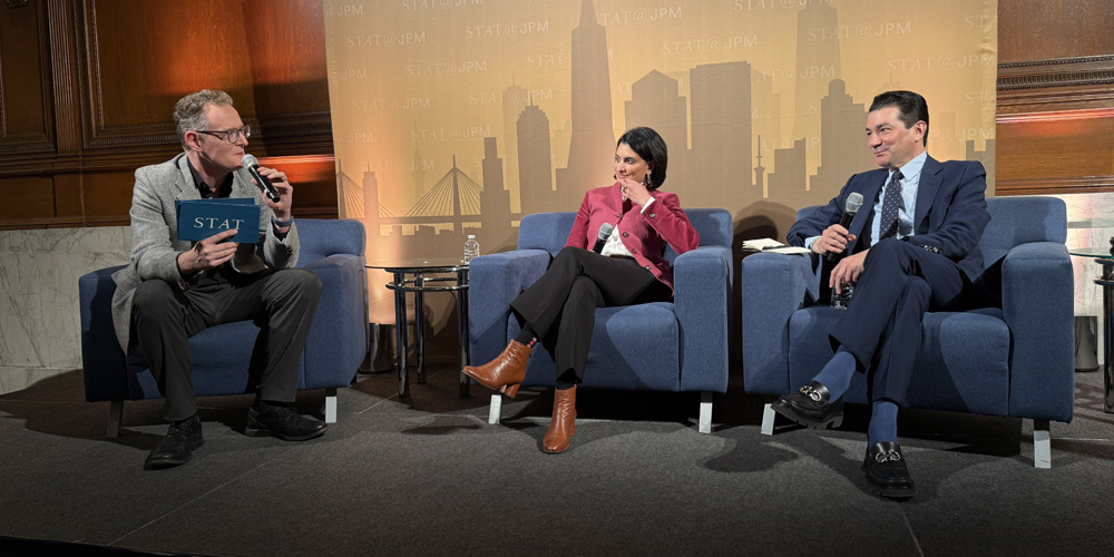 Matthew Herper (STAT News), Seema Verma (former CMS director), and Scott Gottlieb (former FDA commissioner) predict what’s next for the Trump administration during a STAT News panel at JPM 2025