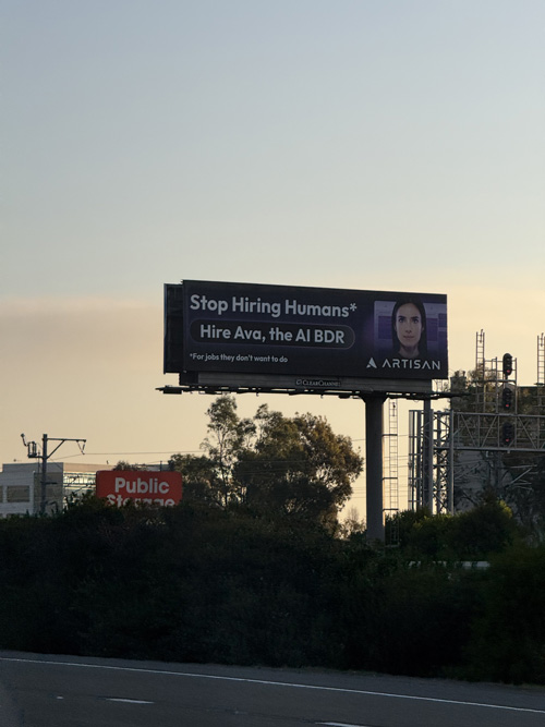 Pro-digital FTE billboard spotted on the US-101 highway in South San Francisco